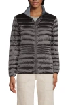 Lands' End Wanderweight Ultralight Packable Down Jacket In Gunmetal Shine
