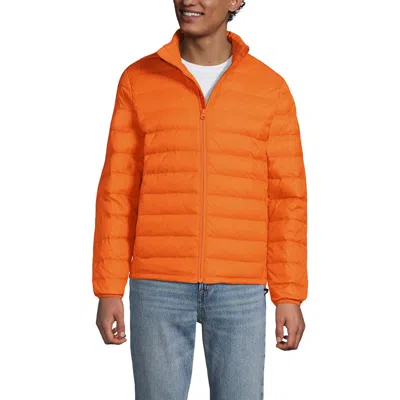 Lands' End Wanderweight Ultralight Packable Down Jacket In Orange