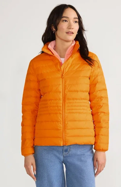 Lands' End Wanderweight Ultralight Packable Down Jacket In Sweet Mango