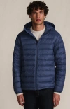 Lands' End Wanderweight Ultralight Packable Hooded Down Jacket In Blue