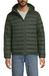 Lands' End Wanderweight Ultralight Packable Hooded Down Jacket In Green
