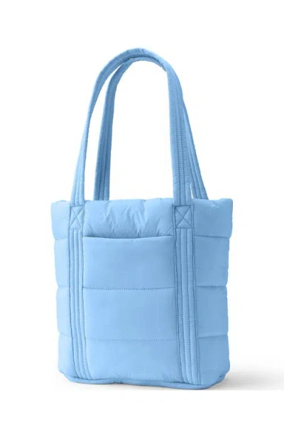 Lands' End Wanderweight Ultralight Packable Tote Bag In Bermuda Blue