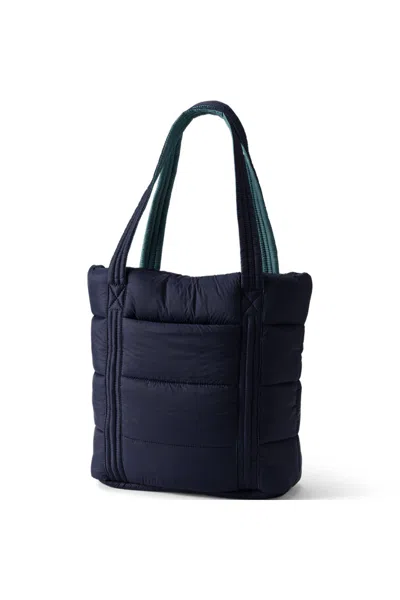 Lands' End Wanderweight Ultralight Packable Tote Bag In Blue
