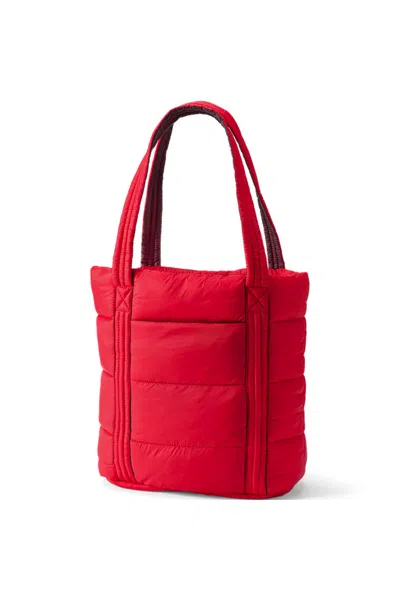Lands' End Wanderweight Ultralight Packable Tote Bag In Red