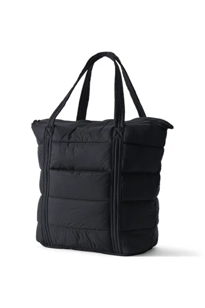 Lands' End Wanderweight Ultralight Packable Weekender Tote Bag In Black