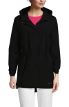 Lands' End Squall Packable Waterproof Raincoat In Black