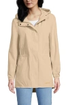 Lands' End Squall Packable Waterproof Raincoat In Champagne