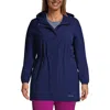 Lands' End Squall Packable Waterproof Raincoat In Deep Sea Navy