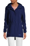 Lands' End Squall Packable Waterproof Raincoat In Deep Sea Navy