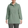 Lands' End Plus Size Squall Packable Waterproof Raincoat In Lily Pad Green