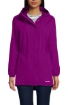 Lands' End Squall Packable Waterproof Raincoat In Purple