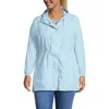 Lands' End Squall Packable Waterproof Raincoat In Subtle Blue
