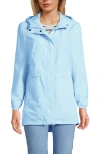 Lands' End Squall Packable Waterproof Raincoat In Subtle Blue