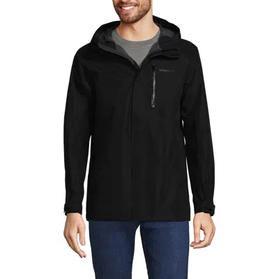 Lands' End Waterproof Rain Jacket In Black