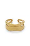 Lands' End Water-resistant Adjustable Illusion Stack Ring In Gold