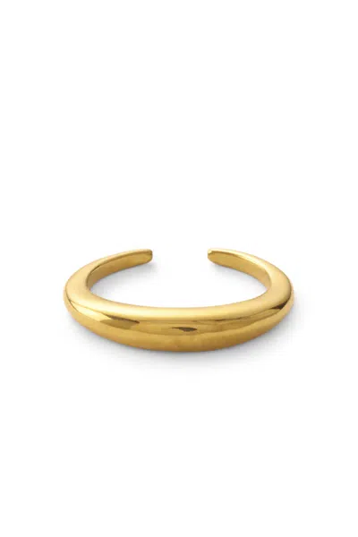 Lands' End Water-resistant Adjustable Metal Ring In Gold