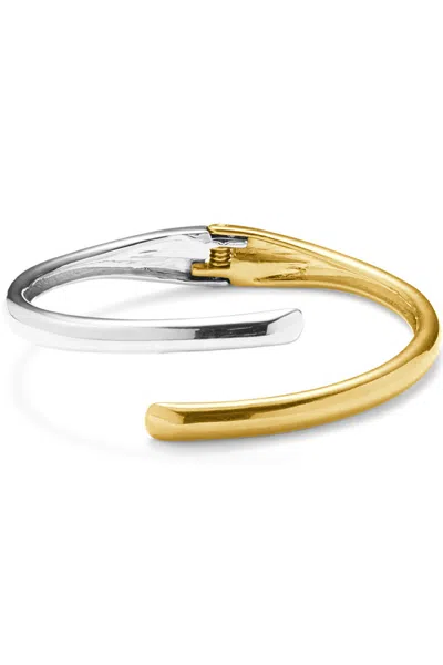 Lands' End Water-resistant Hinge Bangle Bracelet In Gold