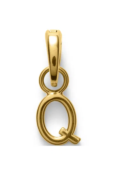 Lands' End Water-resistant Letter Charm In Gray