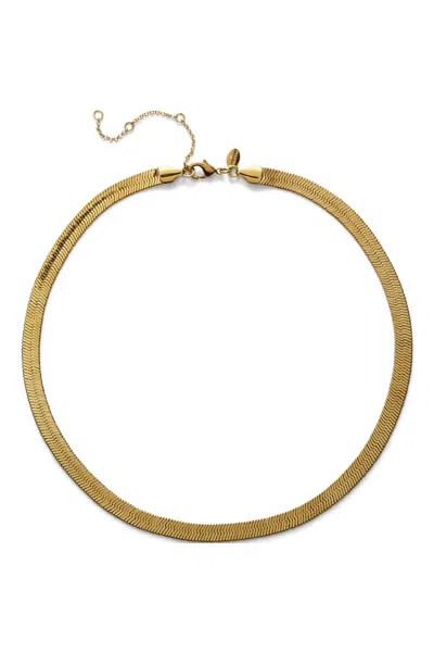 Lands' End Water-resistant Short Wide Layering Necklace In Neutral