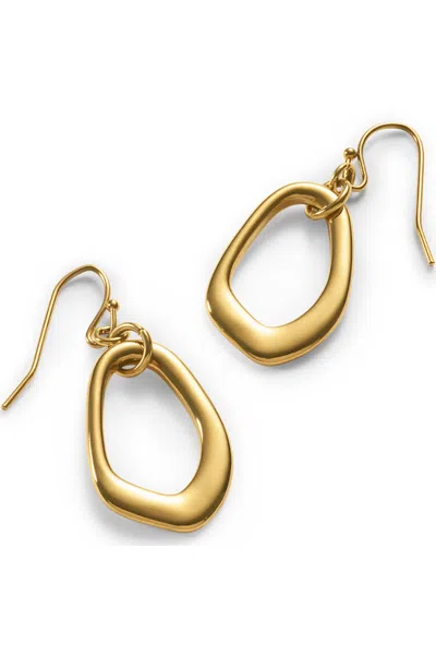 Lands' End Water-resistant Wire Drop Earrings In Red