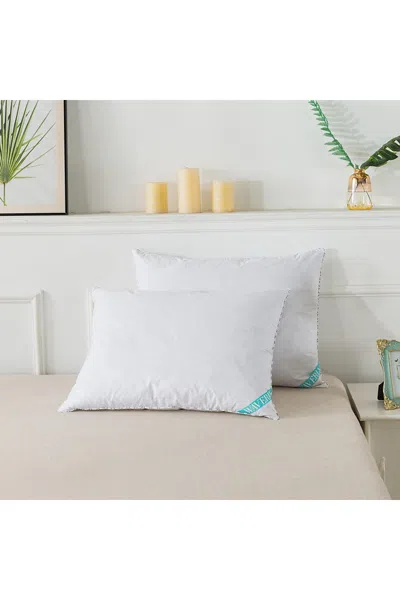 Lands' End Waverly 300 Thread Count Cotton White Duck Down And Feather Bed Pillow
