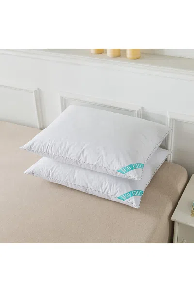 Lands' End Waverly Antimicrobial 233 Thread Count Cotton Duck Feather Bed Pillow - 2 Pack In White