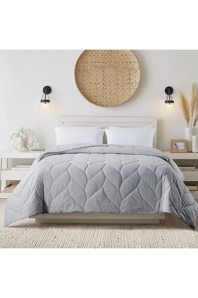 Lands' End Waverly Antimicrobial Down Alternative Fleece Comforter In Gray