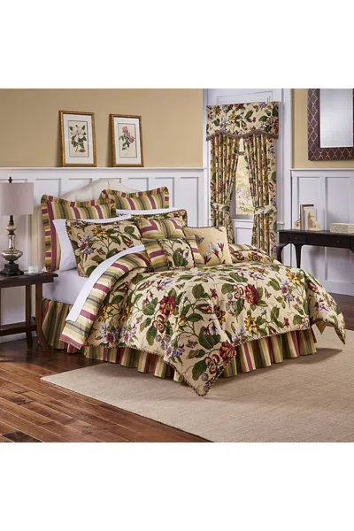 Lands' End Waverly Laurel Springs Reversible Print Cotton Comforter Bedding Set In Multi