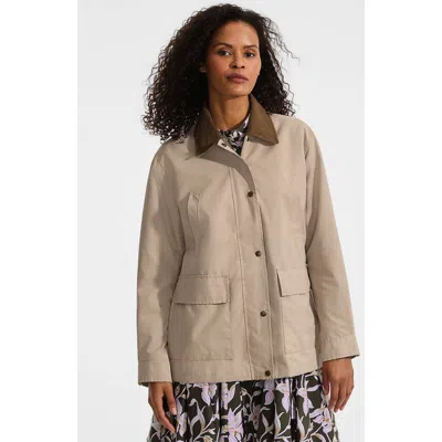 Lands' End Waxed Barn Jacket In Neutral