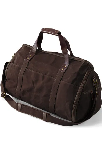 Lands' End Waxed Canvas Convertible Garment Duffle In Brown