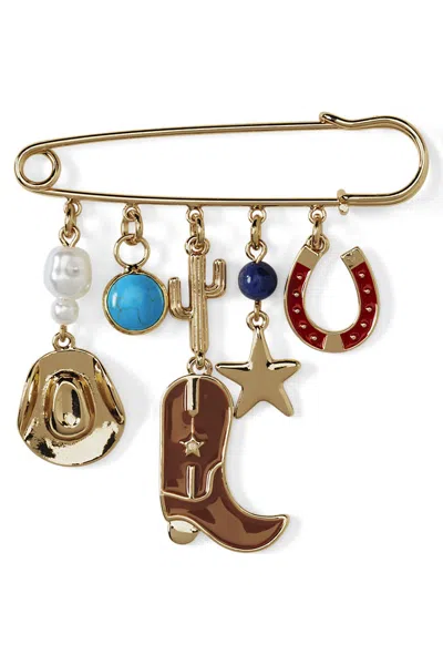 Lands' End Western Charm Pin In Multi