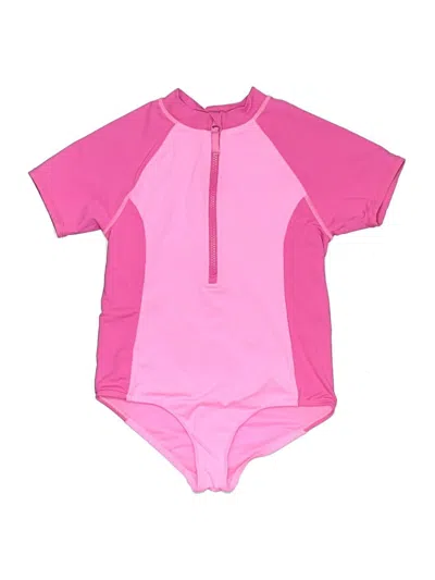 Pre-owned Lands' End Kids'  Wetsuit In Pink