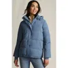 Lands' End Wide Channel 600 Down Puffer Jacket In Blue