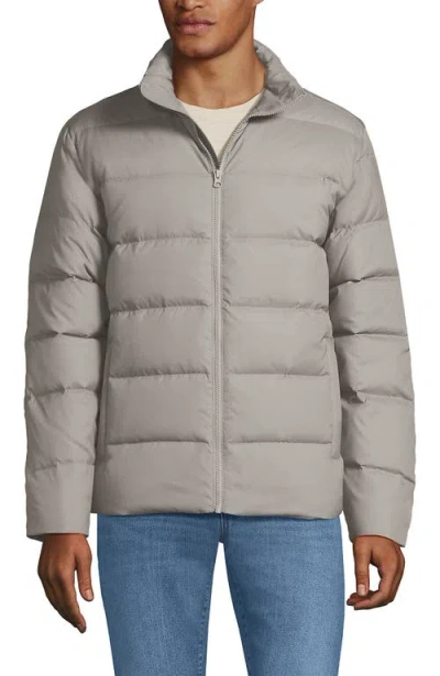 Lands' End Wide Channel 600 Down Puffer Jacket In Birch Gray
