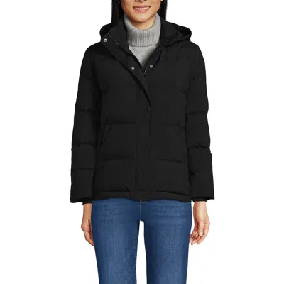 Lands' End Wide Channel 600 Down Puffer Jacket In Black