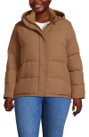 Lands' End Wide Channel 600 Down Puffer Jacket In Brown