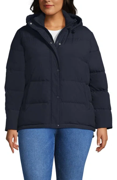 Lands' End Wide Channel 600 Down Puffer Jacket In Gray