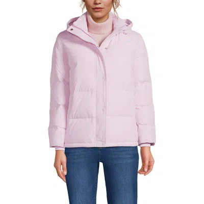 Lands' End Wide Channel 600 Down Puffer Jacket In Pink Frost