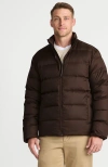 Lands' End Wide Channel 600 Down Puffer Jacket In Rich Coffee