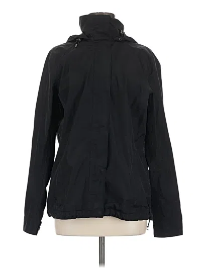 Pre-owned Lands' End Windbreaker Jacket In Black