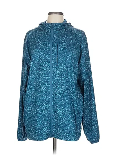 Pre-owned Lands' End Windbreaker Jacket In Blue
