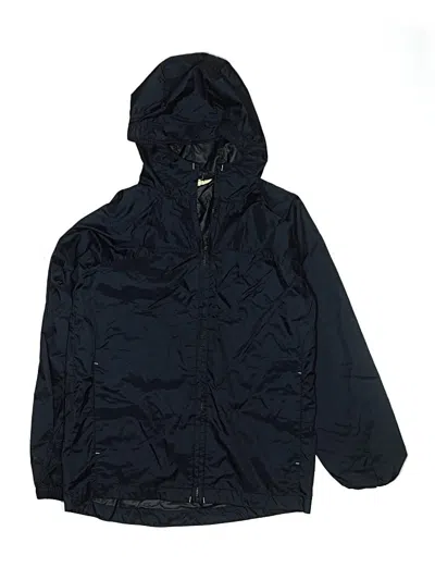 Pre-owned Lands' End Kids'  Windbreaker Jacket In Blue