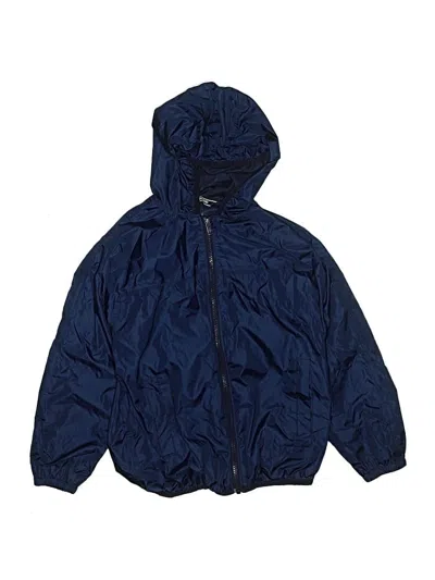 Pre-owned Lands' End Kids'  Windbreaker Jacket In Blue