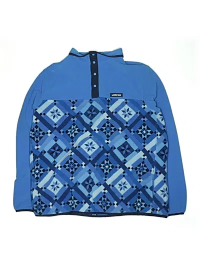 Pre-owned Lands' End Kids'  Windbreaker Jacket In Blue