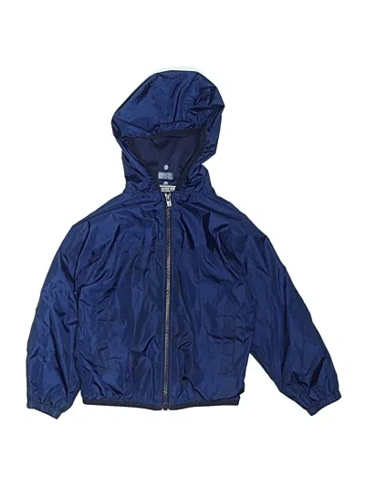 Pre-owned Lands' End Kids'  Windbreaker Jacket In Blue