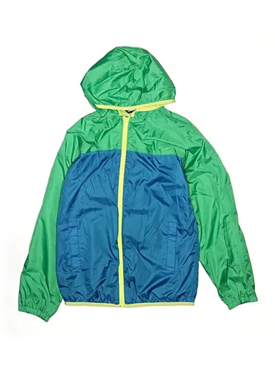 Pre-owned Lands' End Kids'  Windbreaker Jacket In Green