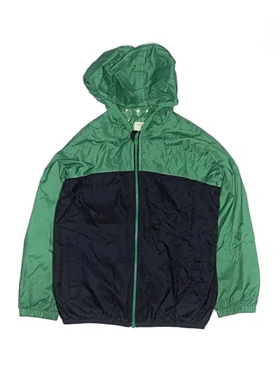 Pre-owned Lands' End Kids'  Windbreaker Jacket In Green