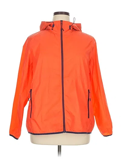Pre-owned Lands' End Windbreaker Jacket In Orange