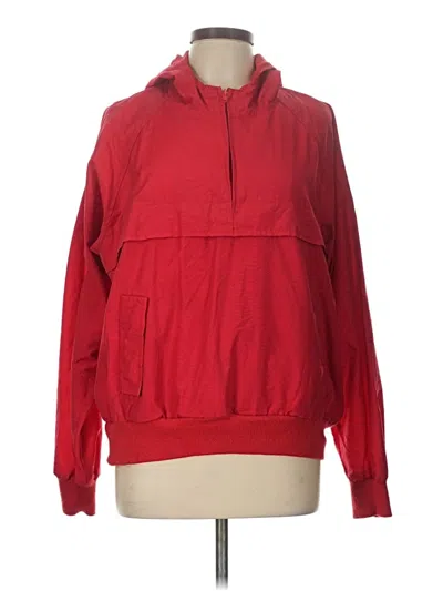 Pre-owned Lands' End Windbreaker Jacket In Red