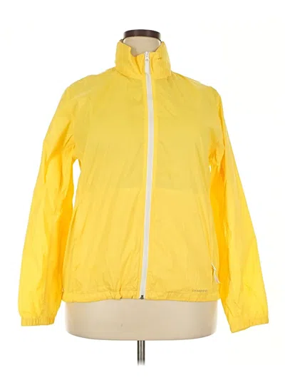 Pre-owned Lands' End Windbreaker Jacket In Yellow